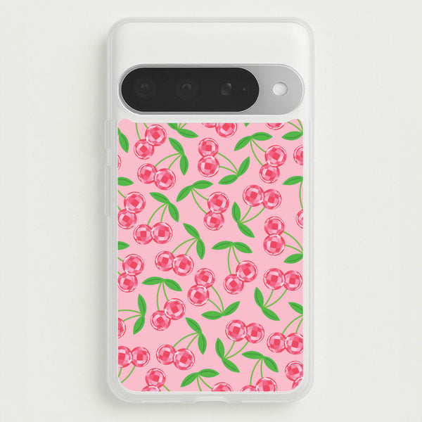 Disco Cherries Pattern Phone Case for Google Pixel 10 Pro XL