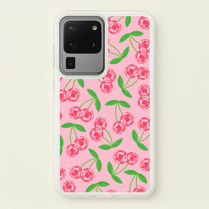 Disco Cherries Pattern  - Fruits Phone Case for Galaxy S20 Ultra