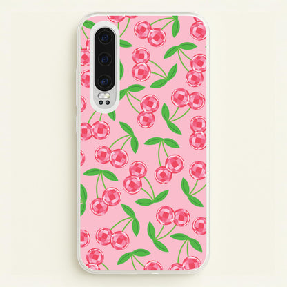 Disco Cherries Pattern  - Fruits Phone Case for Huawei P30