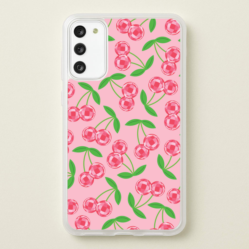 Disco Cherries Pattern  - Fruits Phone Case for Galaxy S20FE
