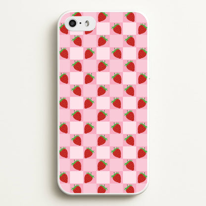Checkered Strawberries Pattern  - Fruits Phone Case for iPhone 5 / 5s / SE 2016