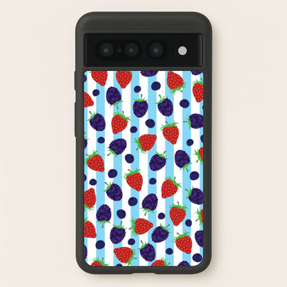 Stripes And Berries  - Fruits Phone Case for Google Pixel 7 Pro