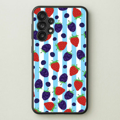 Stripes And Berries  - Fruits Phone Case for Galaxy A13