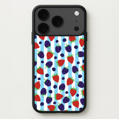 Stripes And Berries Phone Case for iPhone 17 Pro Max