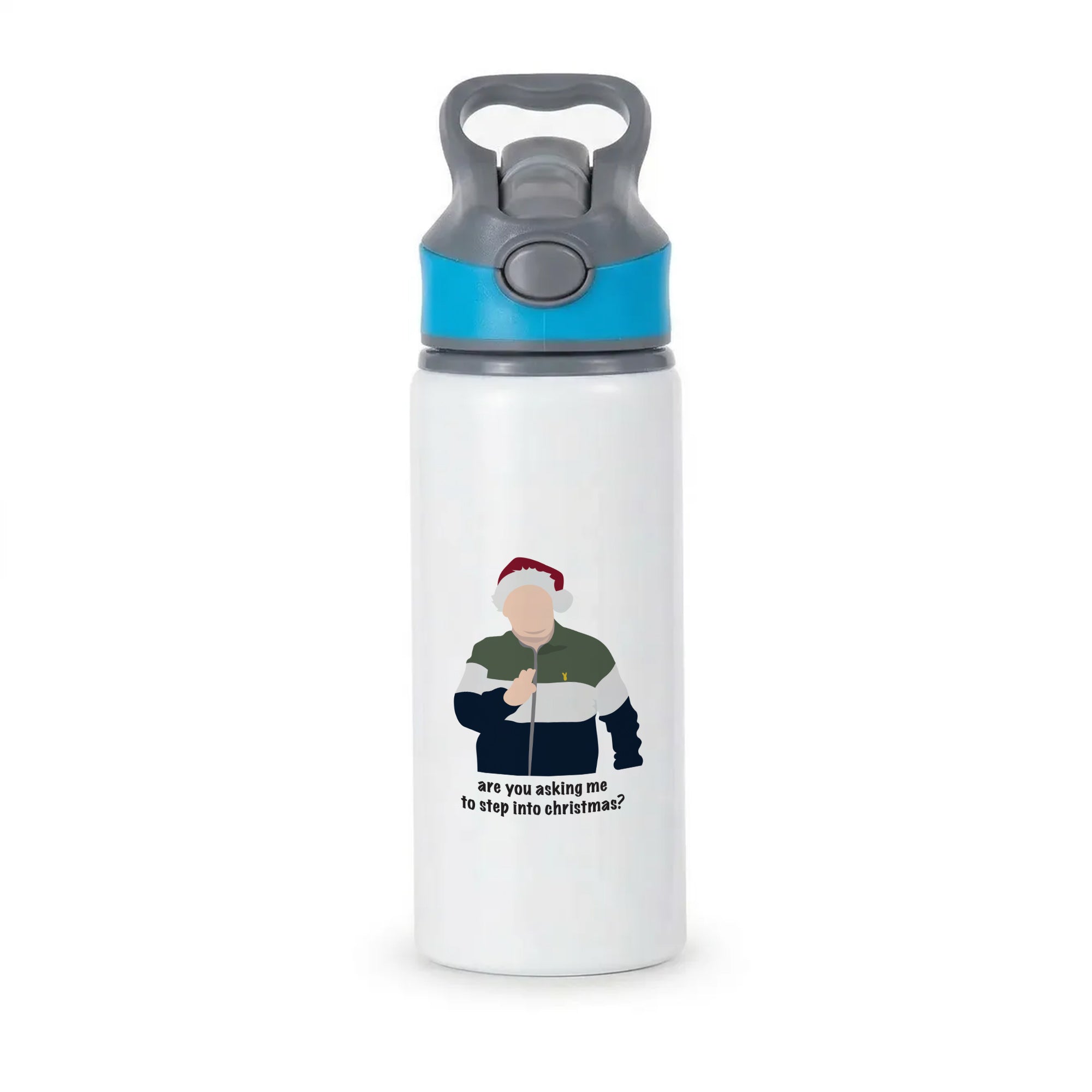 Are You Asking Me To Step Into Christmas - Gavin And Stacey Active Water Bottle - Blue