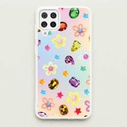Gradient Rainbow Gems Pattern  - Patterns Phone Case for Galaxy A12