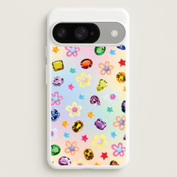 Gradient Rainbow Gems Pattern Phone Case for Google Pixel 10 / 10 Pro
