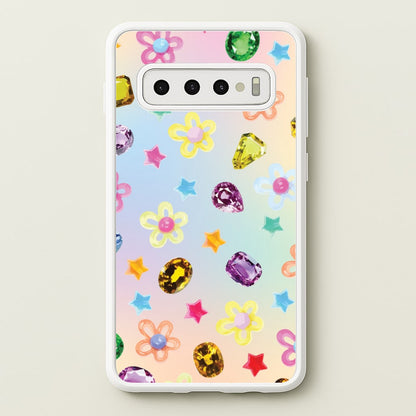 Gradient Rainbow Gems Pattern  - Patterns Phone Case for Galaxy S10 Plus