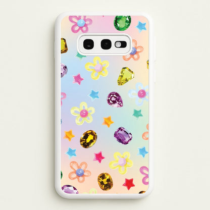 Gradient Rainbow Gems Pattern  - Patterns Phone Case for Galaxy S10e
