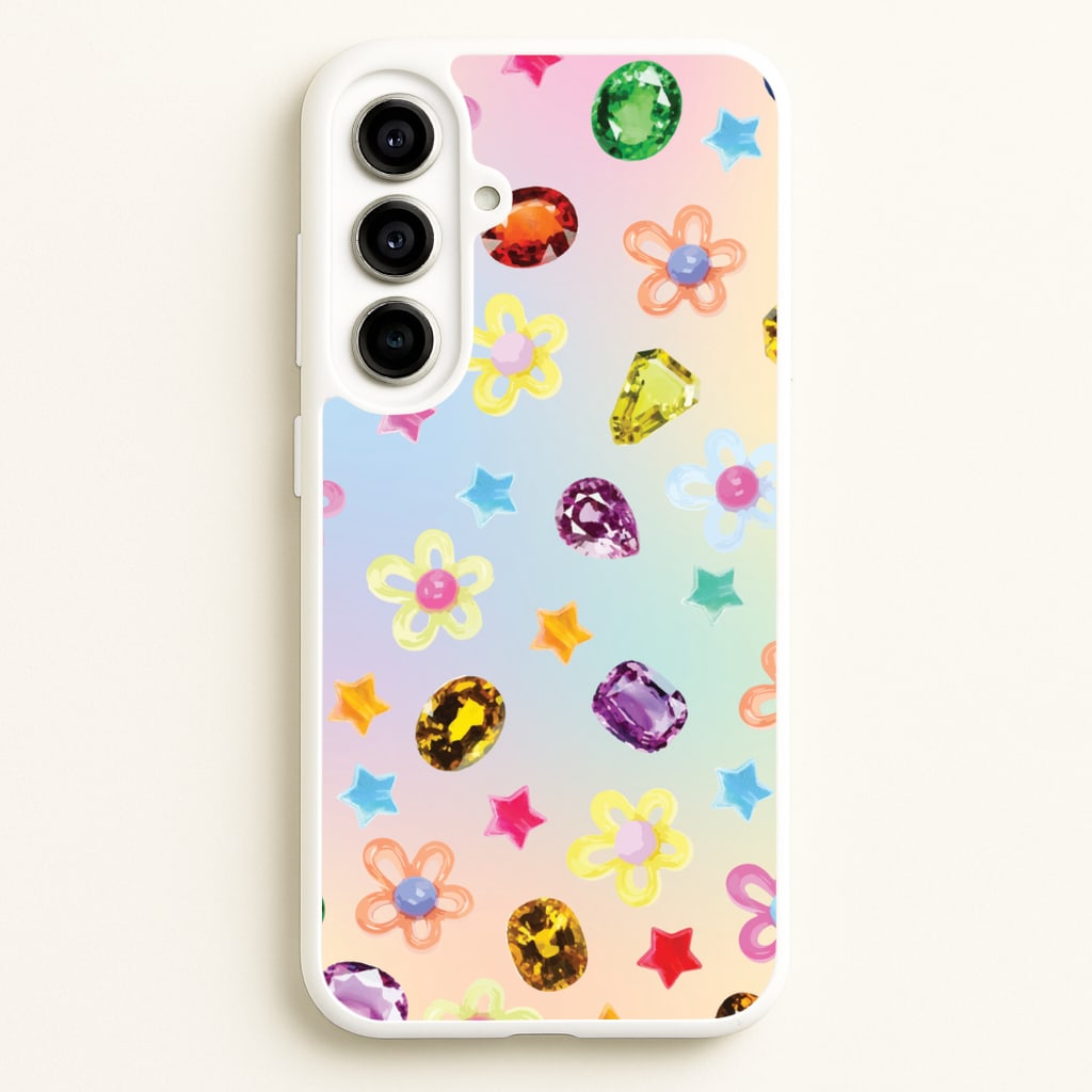 Gradient Rainbow Gems Pattern  - Patterns Phone Case for Galaxy A56