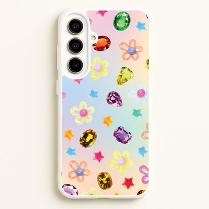 Gradient Rainbow Gems Pattern  - Patterns Phone Case for Galaxy A56