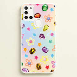 Gradient Rainbow Gems Pattern  - Patterns Phone Case for Galaxy A21s