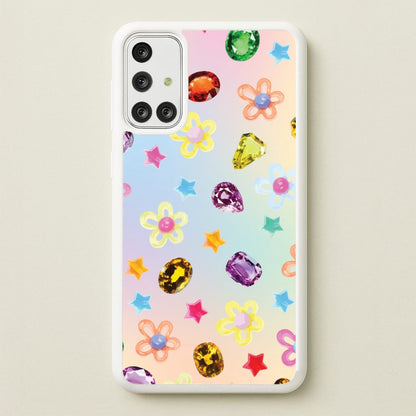 Gradient Rainbow Gems Pattern  - Patterns Phone Case for Galaxy A71