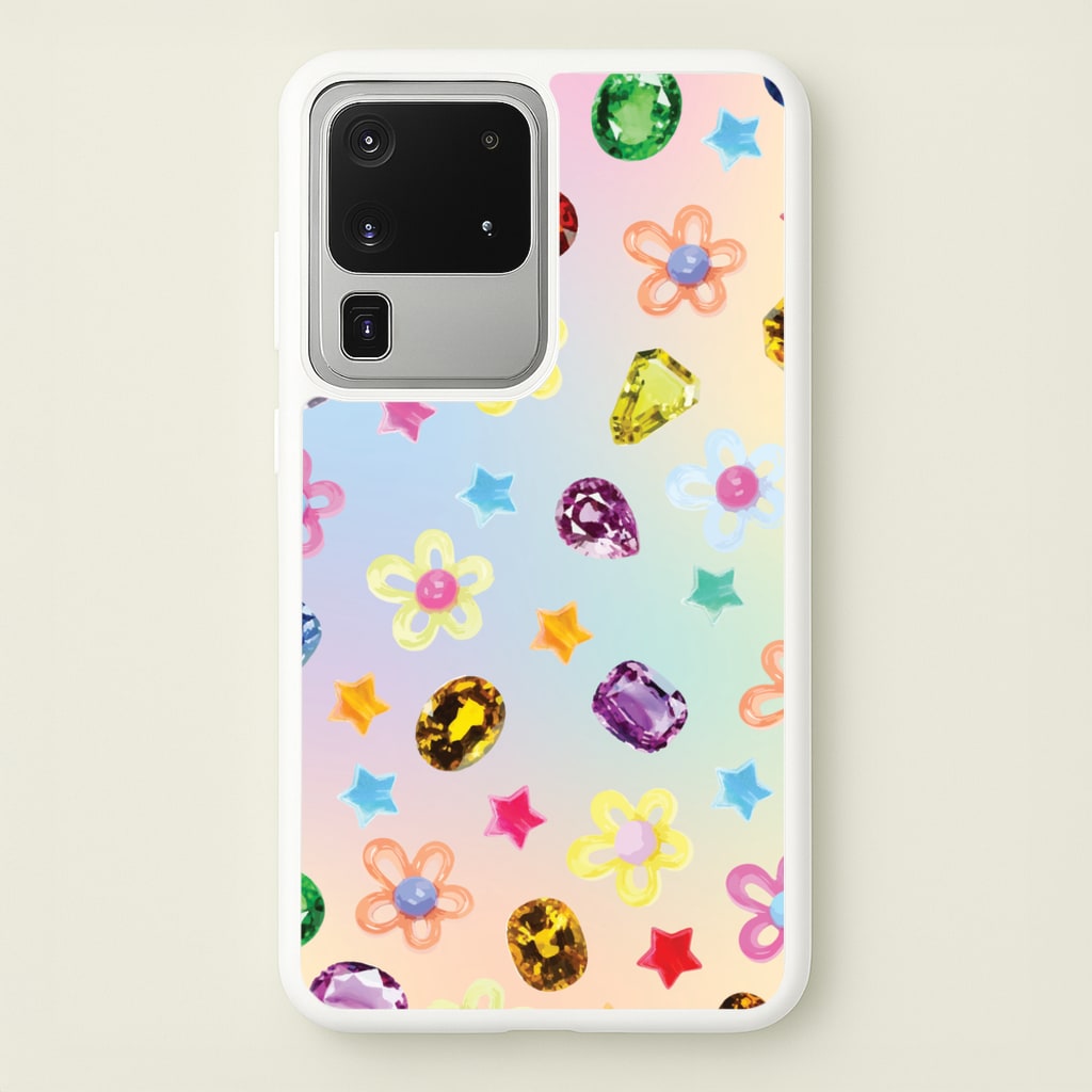 Gradient Rainbow Gems Pattern  - Patterns Phone Case for Galaxy S20 Ultra