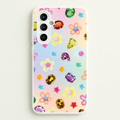 Gradient Rainbow Gems Pattern  - Patterns Phone Case for Galaxy A14