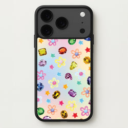 Gradient Rainbow Gems Pattern Phone Case for iPhone 17 Pro
