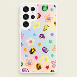 Gradient Rainbow Gems Pattern  - Patterns Phone Case for Galaxy S22 Ultra