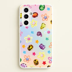 Gradient Rainbow Gems Pattern  - Patterns Phone Case for Galaxy A54