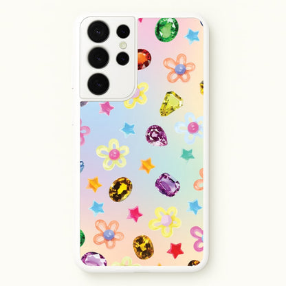Gradient Rainbow Gems Pattern  - Patterns Phone Case for Galaxy S21 Ultra