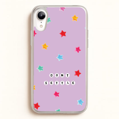 Don't Settle Star Gems Pattern  - Patterns Phone Case for iPhone XR