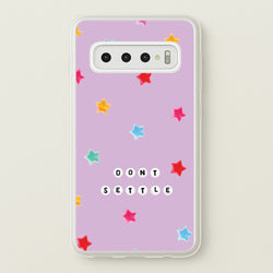 Don't Settle Star Gems Pattern  - Patterns Phone Case for Galaxy S10