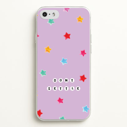 Don't Settle Star Gems Pattern  - Patterns Phone Case for iPhone 5 / 5s / SE 2016