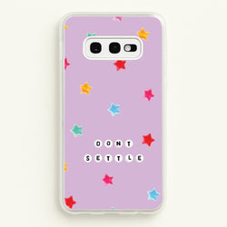 Don't Settle Star Gems Pattern  - Patterns Phone Case for Galaxy S10e