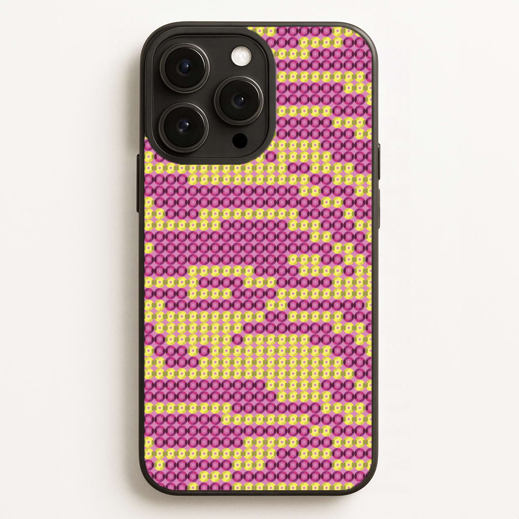 Sequin Tiger Pattern Phone Case
