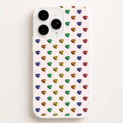 Rainbow Gem Hearts Pattern  - Patterns Phone Case for iPhone 16 Pro Max