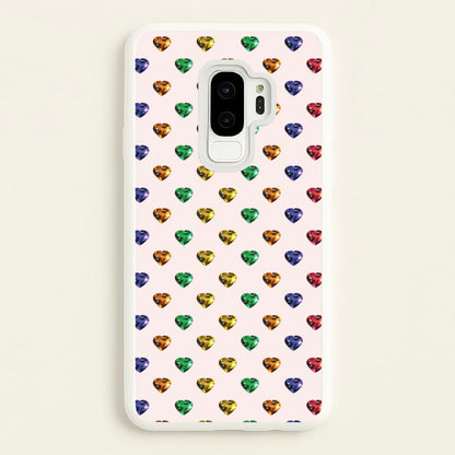 Rainbow Gem Hearts Pattern  - Patterns Phone Case for Galaxy S9 Plus