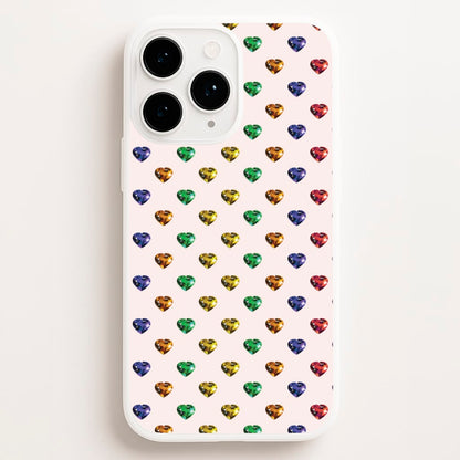 Rainbow Gem Hearts Pattern  - Patterns Phone Case for iPhone 11 Pro
