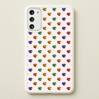 Rainbow Gem Hearts Pattern  - Patterns Phone Case for Galaxy A41