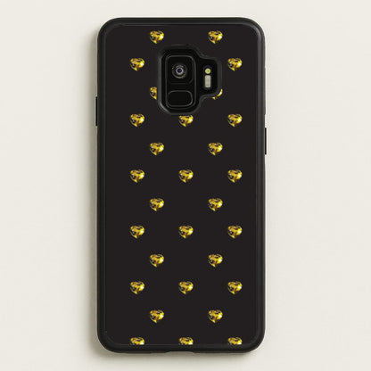 Gold Gem Hearts Pattern  - Patterns Phone Case for Galaxy S9