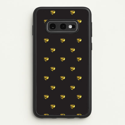 Gold Gem Hearts Pattern  - Patterns Phone Case for Galaxy S10e