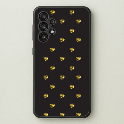Gold Gem Hearts Pattern  - Patterns Phone Case for Galaxy A13