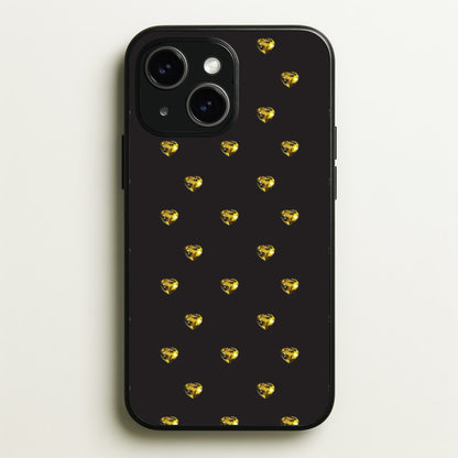 Gold Gem Hearts Pattern  - Patterns Phone Case for iPhone 14 Plus