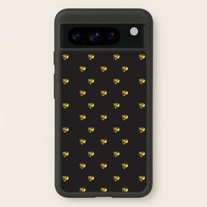 Gold Gem Hearts Pattern  - Patterns Phone Case for Google Pixel 8 Pro