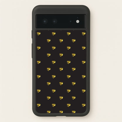 Gold Gem Hearts Pattern  - Patterns Phone Case for Google Pixel 6
