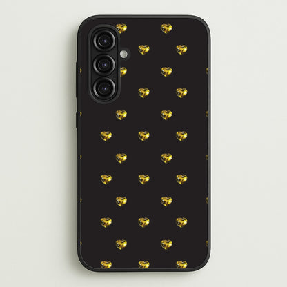 Gold Gem Hearts Pattern  - Patterns Phone Case for Galaxy A16