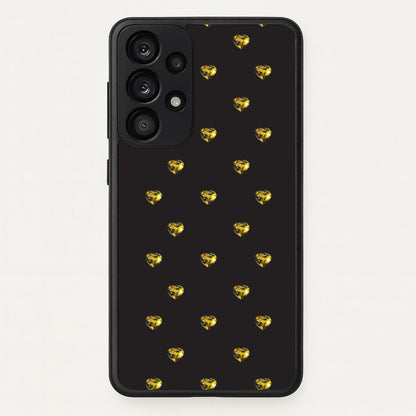 Gold Gem Hearts Pattern  - Patterns Phone Case for Galaxy A53