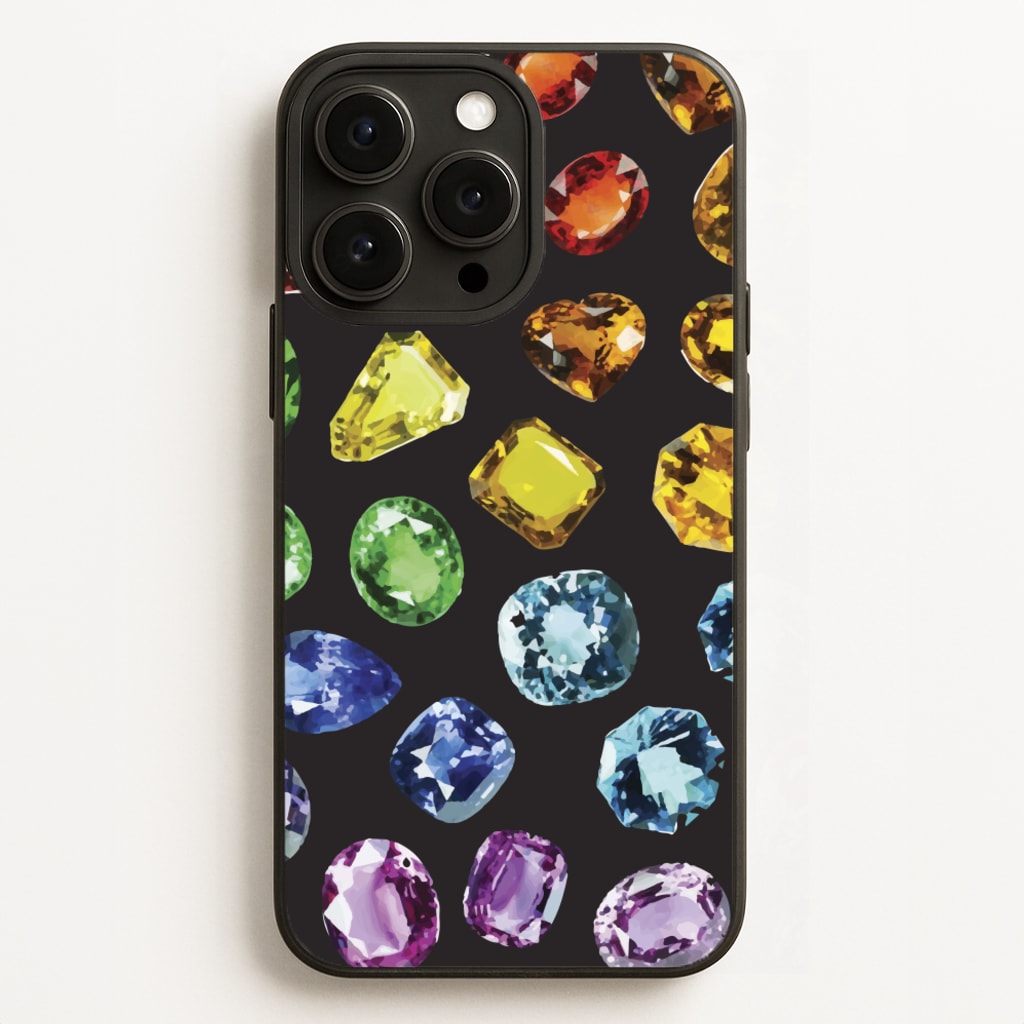 Rainbow Gems Assortment Pattern  - Patterns Phone Case for iPhone 16 Pro Max