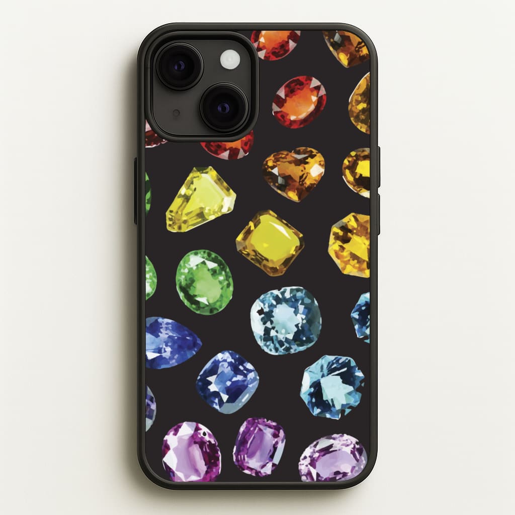 Rainbow Gems Assortment Pattern  - Patterns Phone Case for iPhone 13 Mini