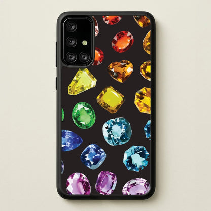 Rainbow Gems Assortment Pattern  - Patterns Phone Case for Galaxy A71