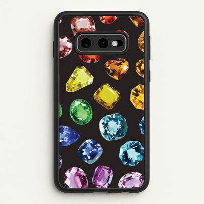 Rainbow Gems Assortment Pattern  - Patterns Phone Case for Galaxy S10e