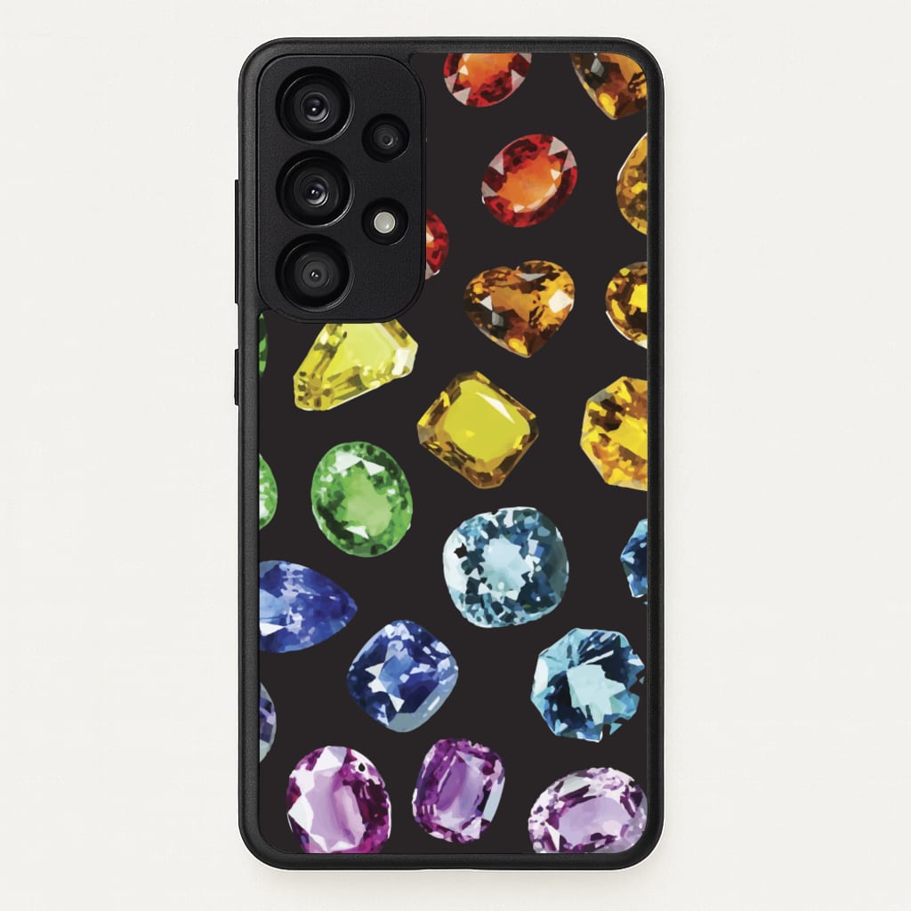 Rainbow Gems Assortment Pattern  - Patterns Phone Case for Galaxy A53