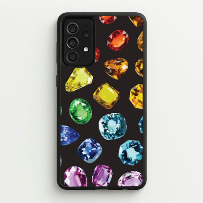 Rainbow Gems Assortment Pattern  - Patterns Phone Case for Galaxy A52 / A52s