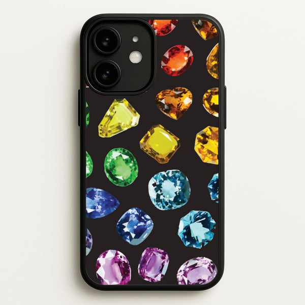 Rainbow Gems Assortment Pattern  - Patterns Phone Case for iPhone 11