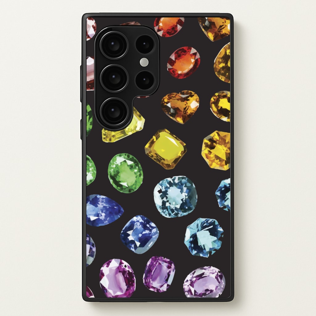 Rainbow Gems Assortment Pattern  - Patterns Phone Case for Galaxy S24 Ultra