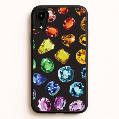 Rainbow Gems Assortment Pattern  - Patterns Phone Case for iPhone XR