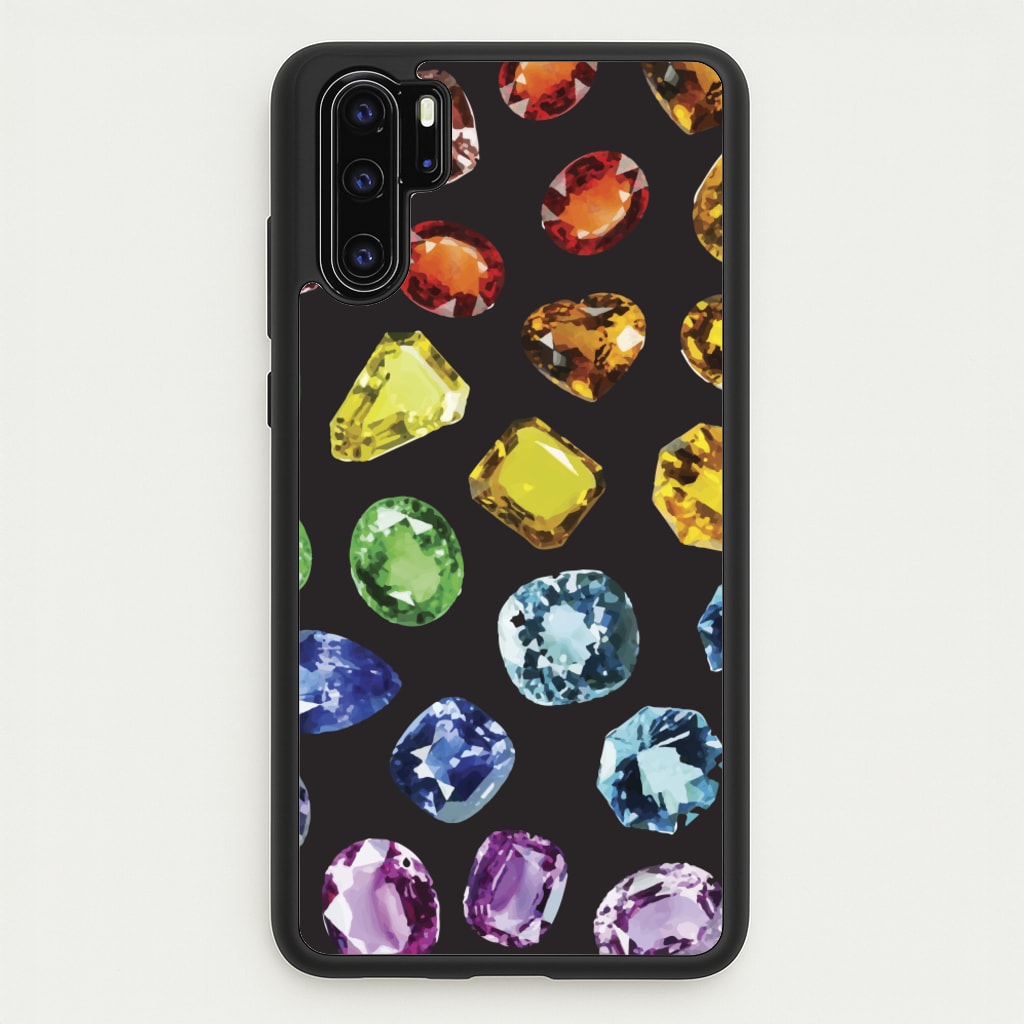 Rainbow Gems Assortment Pattern  - Patterns Phone Case for Huawei P30 Pro